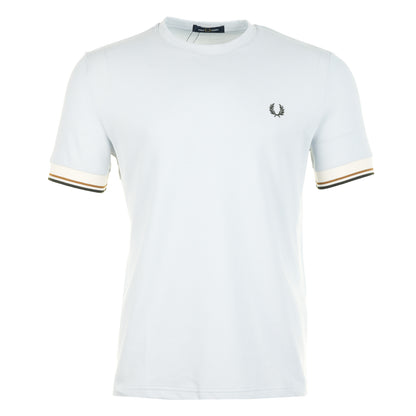 Twin Tipped Cuff T Shirt Dusky Blue