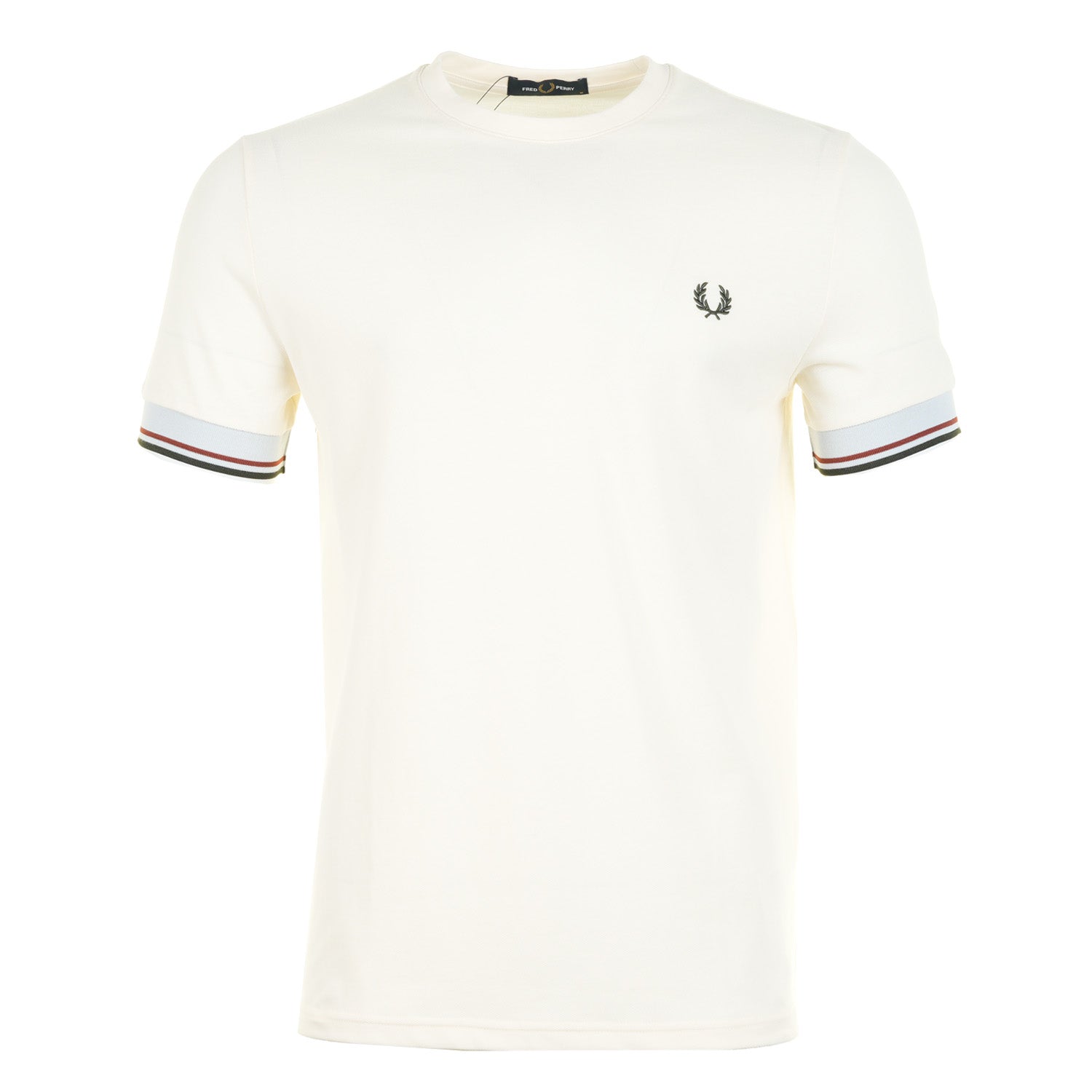 Twin Tipped Cuff T Shirt Ecru