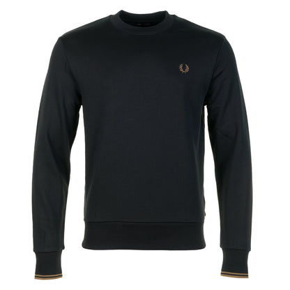 Crew Neck Sweatshirt Black / Shaded Stone