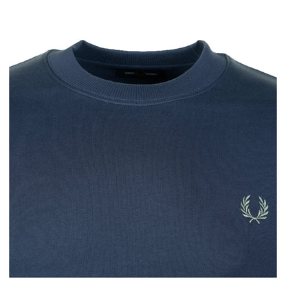 Crew Neck Sweatshirt Dark Airforce / Light Ice / Bayleaf