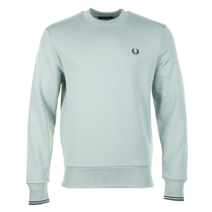 Crew Neck Sweatshirt Silver Blue / Dark Airforce