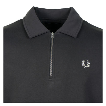Half Zip Collared Sweatshirt Anchor Grey