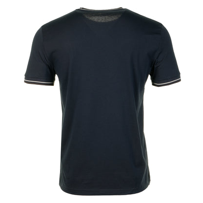 Twin Tipped T Shirt Court Navy Warm Oat Brown Tobacco