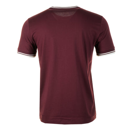 Twin Tipped T Shirt Oxblood / Ecru
