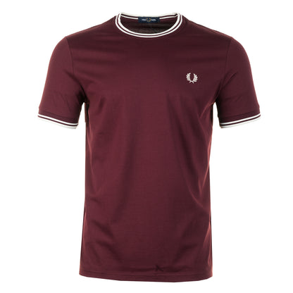 Twin Tipped T Shirt Oxblood / Ecru