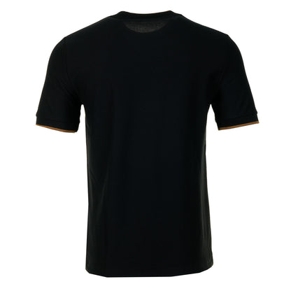 Pocket Detail Pique T Shirt Black