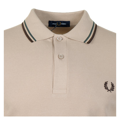 Short Sleeve Twin Tipped Polo Shirt Warm Oat