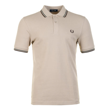 Short Sleeve Twin Tipped Polo Shirt Warm Oat