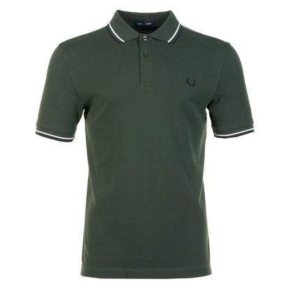 Short Sleeve Twin Tipped Polo Shirt Court Green