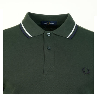 Short Sleeve Twin Tipped Polo Shirt Court Green