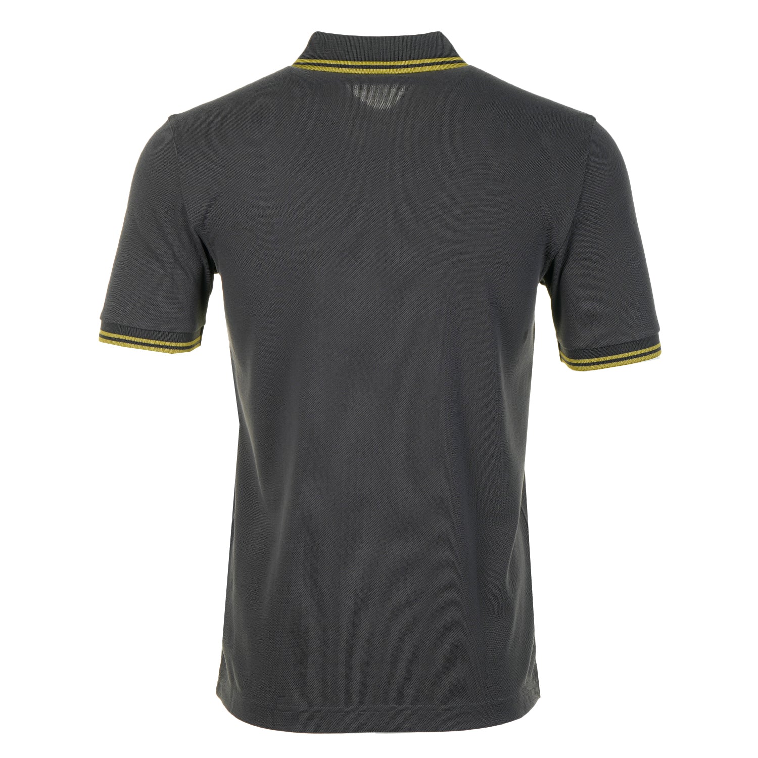Short Sleeve Twin Tipped Polo Shirt Anchor Grey / Tennis Ball Yellow