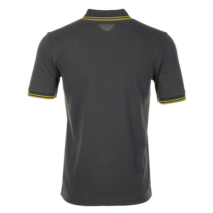 Short Sleeve Twin Tipped Polo Shirt Anchor Grey / Tennis Ball Yellow