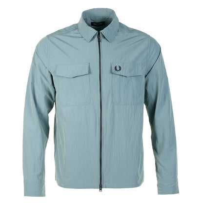 Zip Through Overshirt Stockport Blue