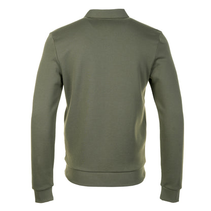Zip Through Collared Sweatshirt Laurel Wreath Green