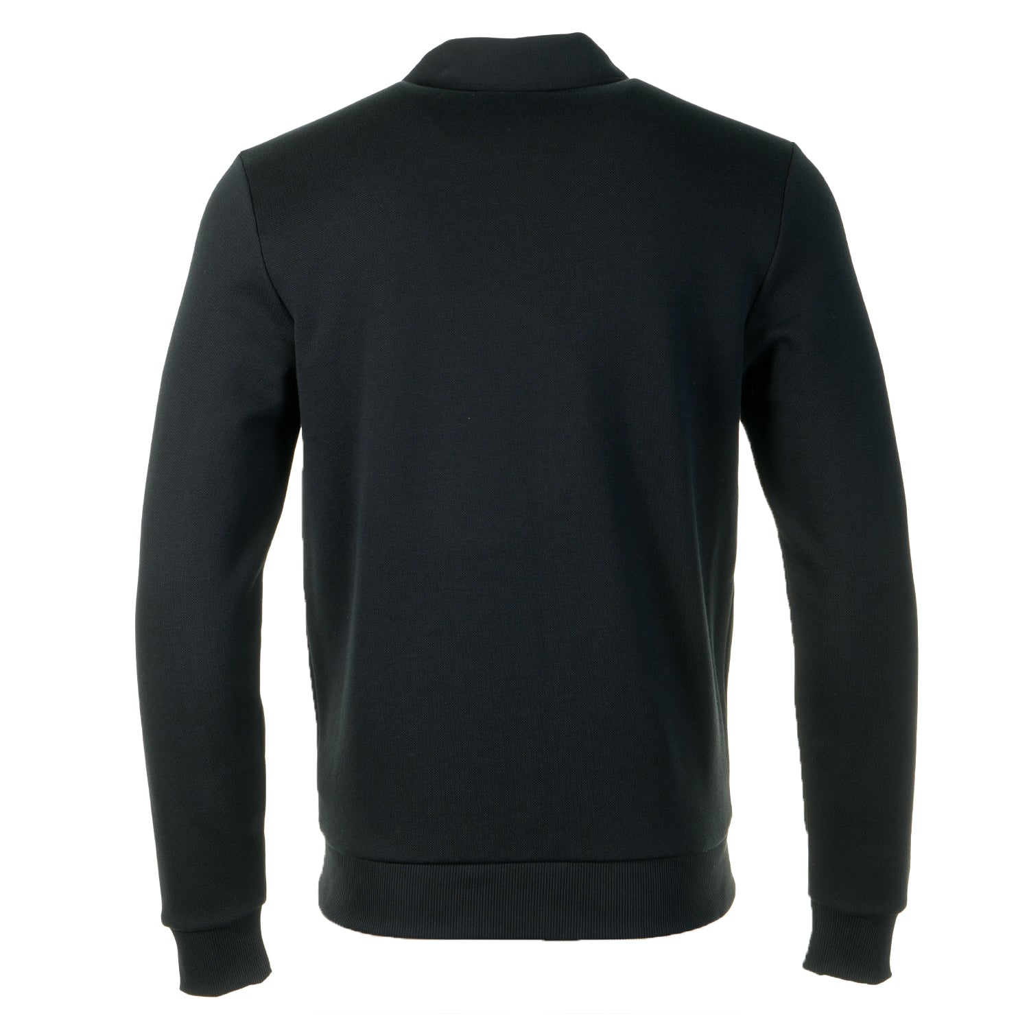 Zip Through Collared Sweatshirt Black