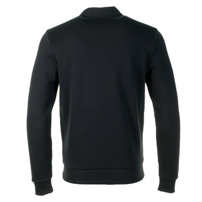 Zip Through Collared Sweatshirt Black