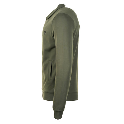 Zip Through Collared Sweatshirt Laurel Wreath Green