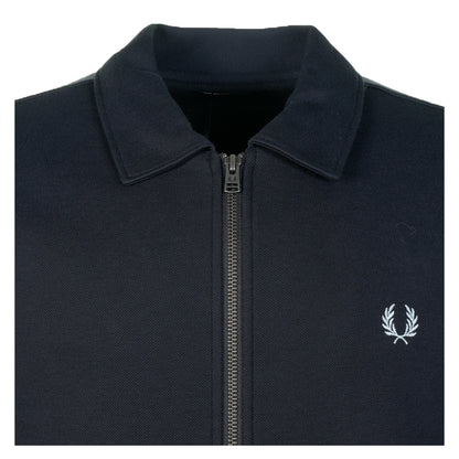 Zip Through Collared Sweatshirt Navy
