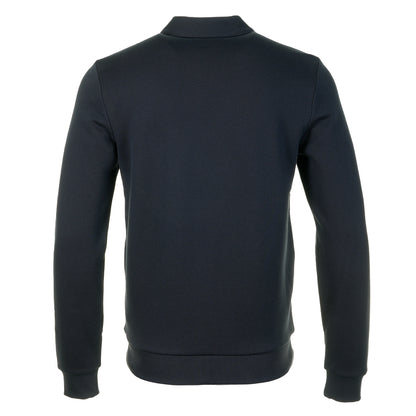 Zip Through Collared Sweatshirt Navy