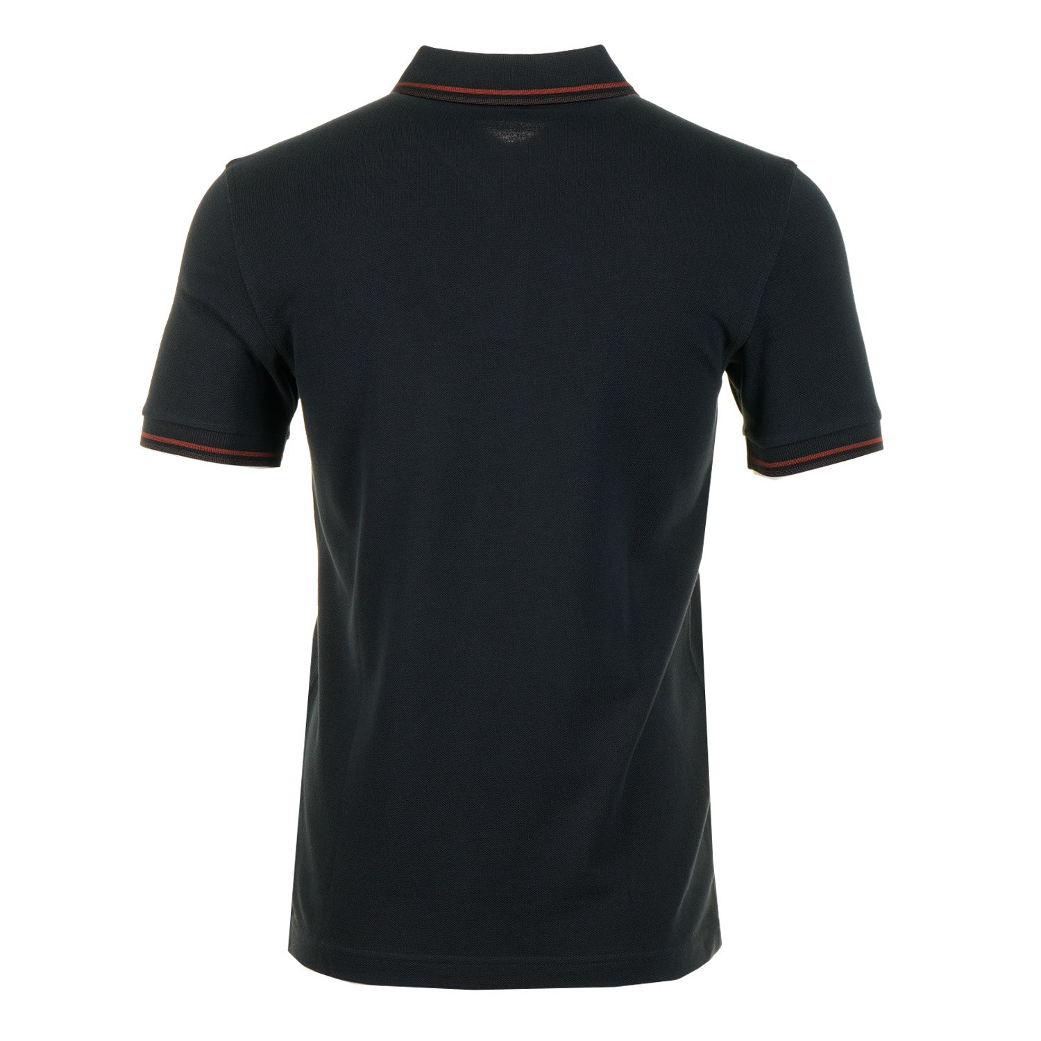 Short Sleeve Twin Tipped Polo Shirt Navy / Brandy / Rich Brown