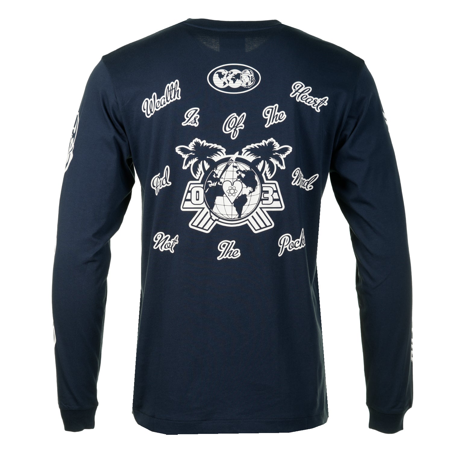 Global Regatta Multi Print Long Sleeve T shirt Navy