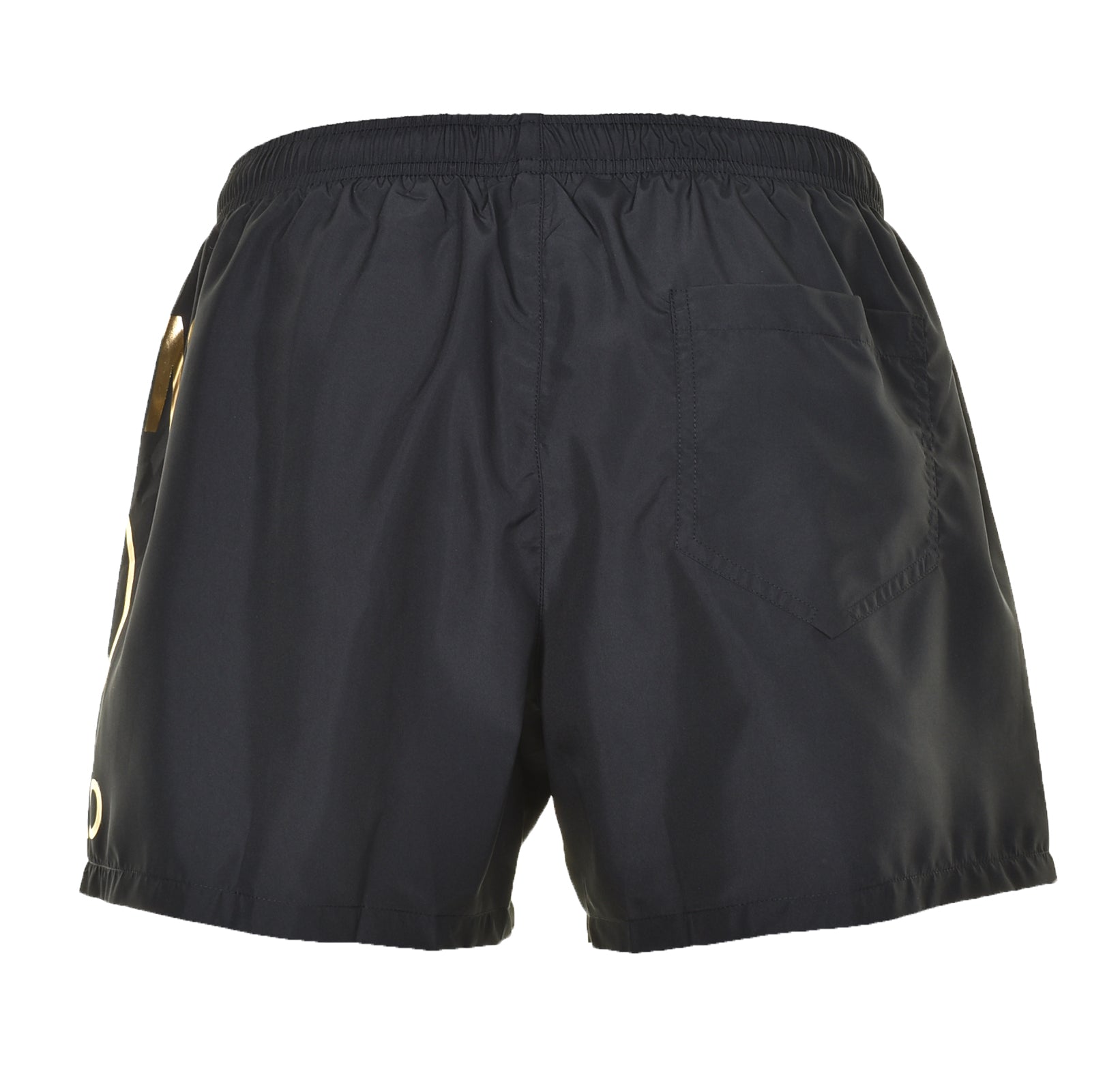Side Double Question Mark Logo Swim Shorts Black