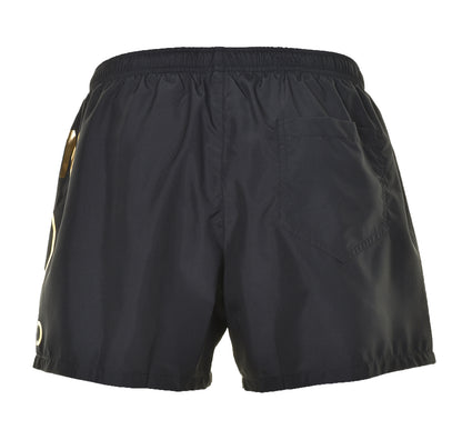 Side Double Question Mark Logo Swim Shorts Black