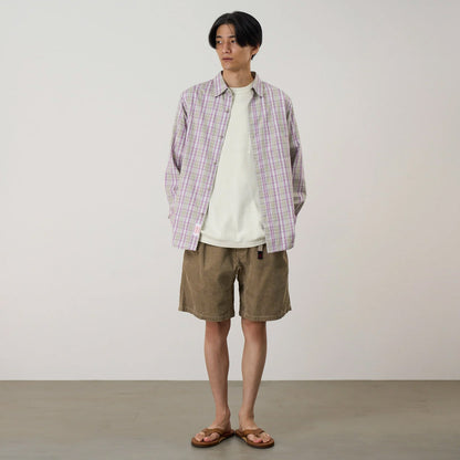 model wearing Gramicci Corduroy G Short Beige