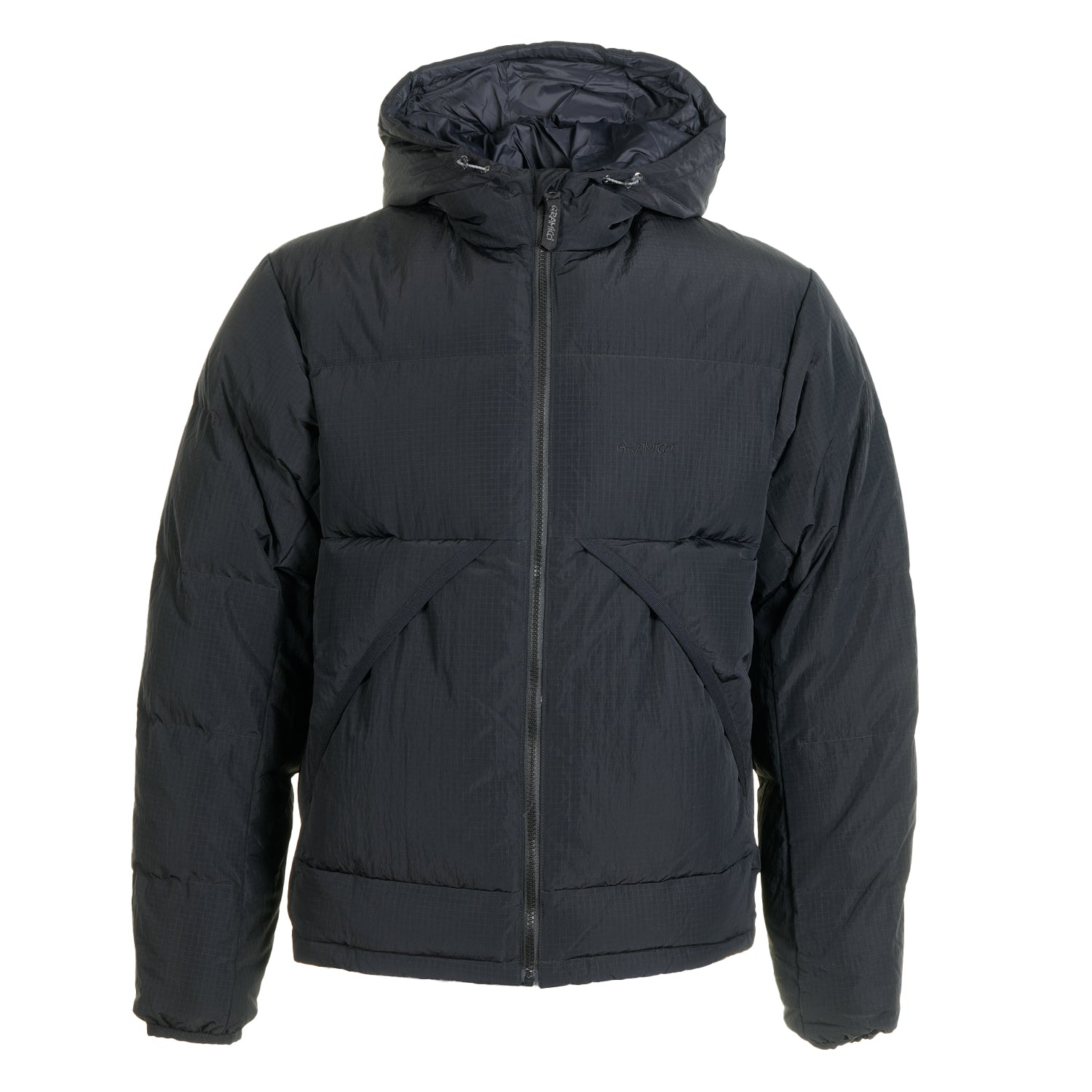 Down Puffer Hooded Jacket Black