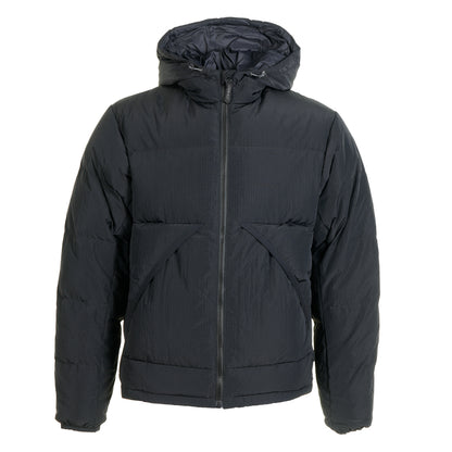 Down Puffer Hooded Jacket Black