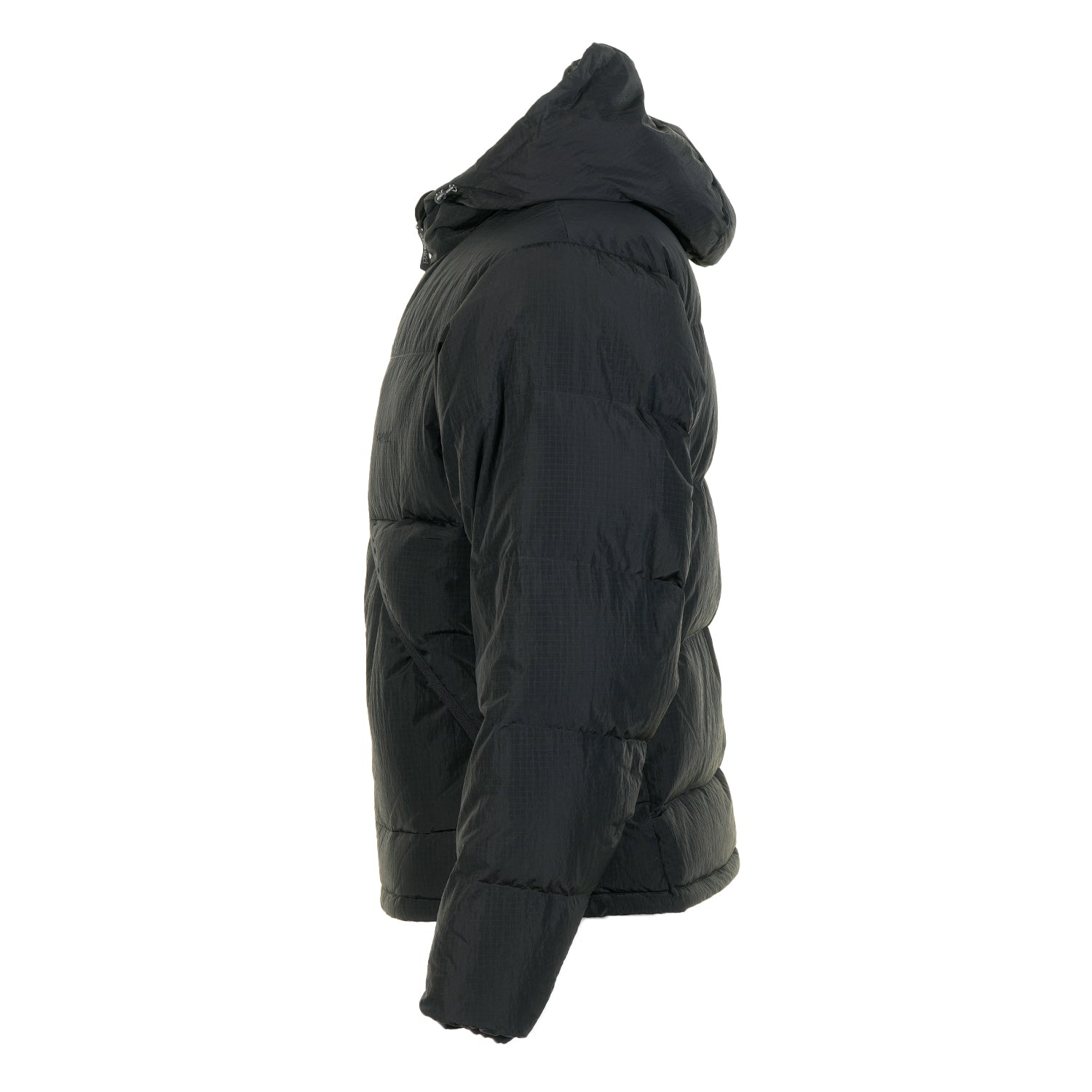 Down Puffer Hooded Jacket Black