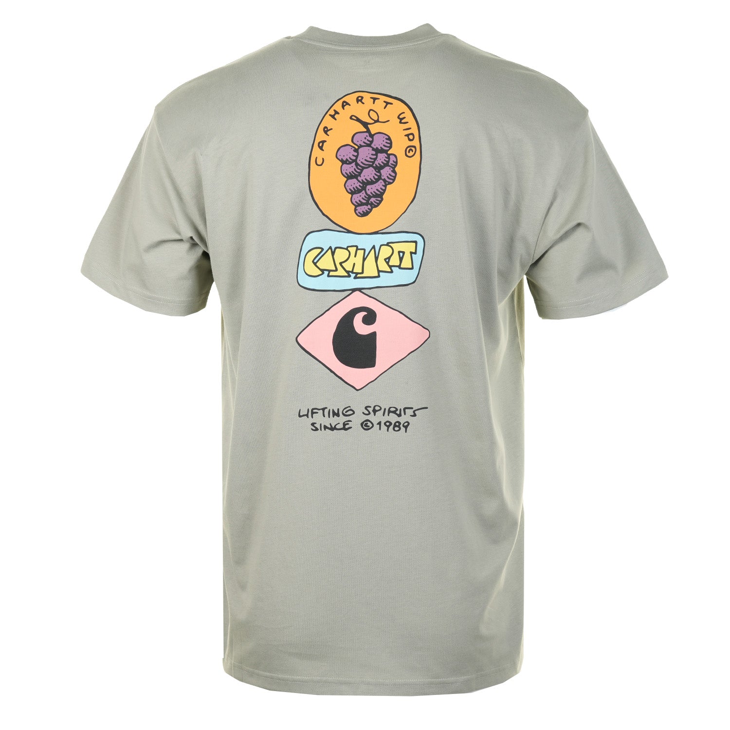 Short Sleeve Stacked Grapes T Shirt Shady Green