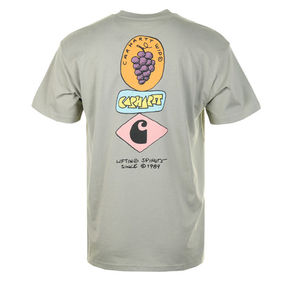 Short Sleeve Stacked Grapes T Shirt Shady Green