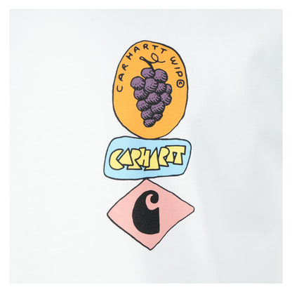Short Sleeve Stacked Grapes T Shirt White