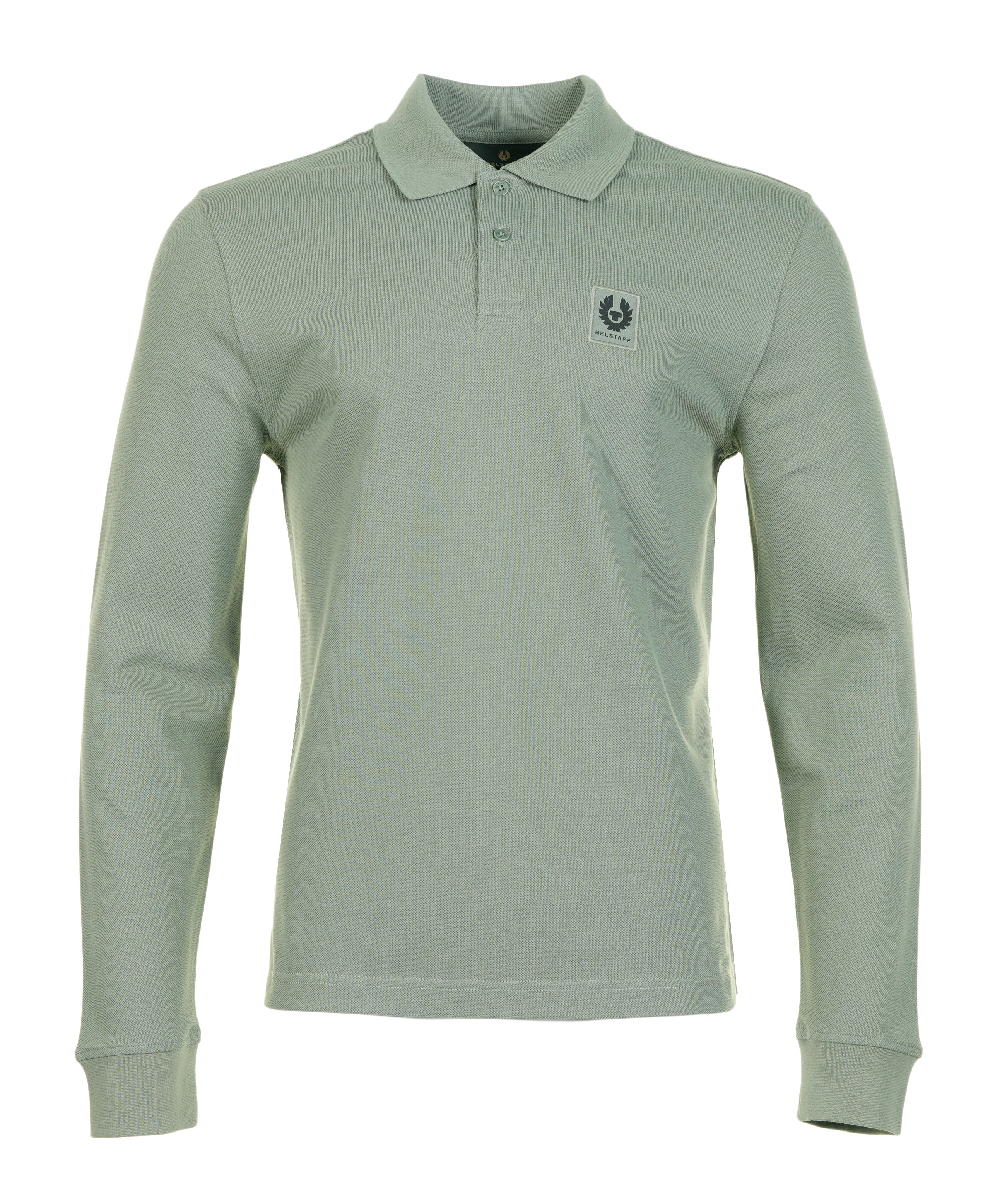 Long Sleeve Polo Shirt Sage Green