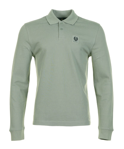 Long Sleeve Polo Shirt Sage Green