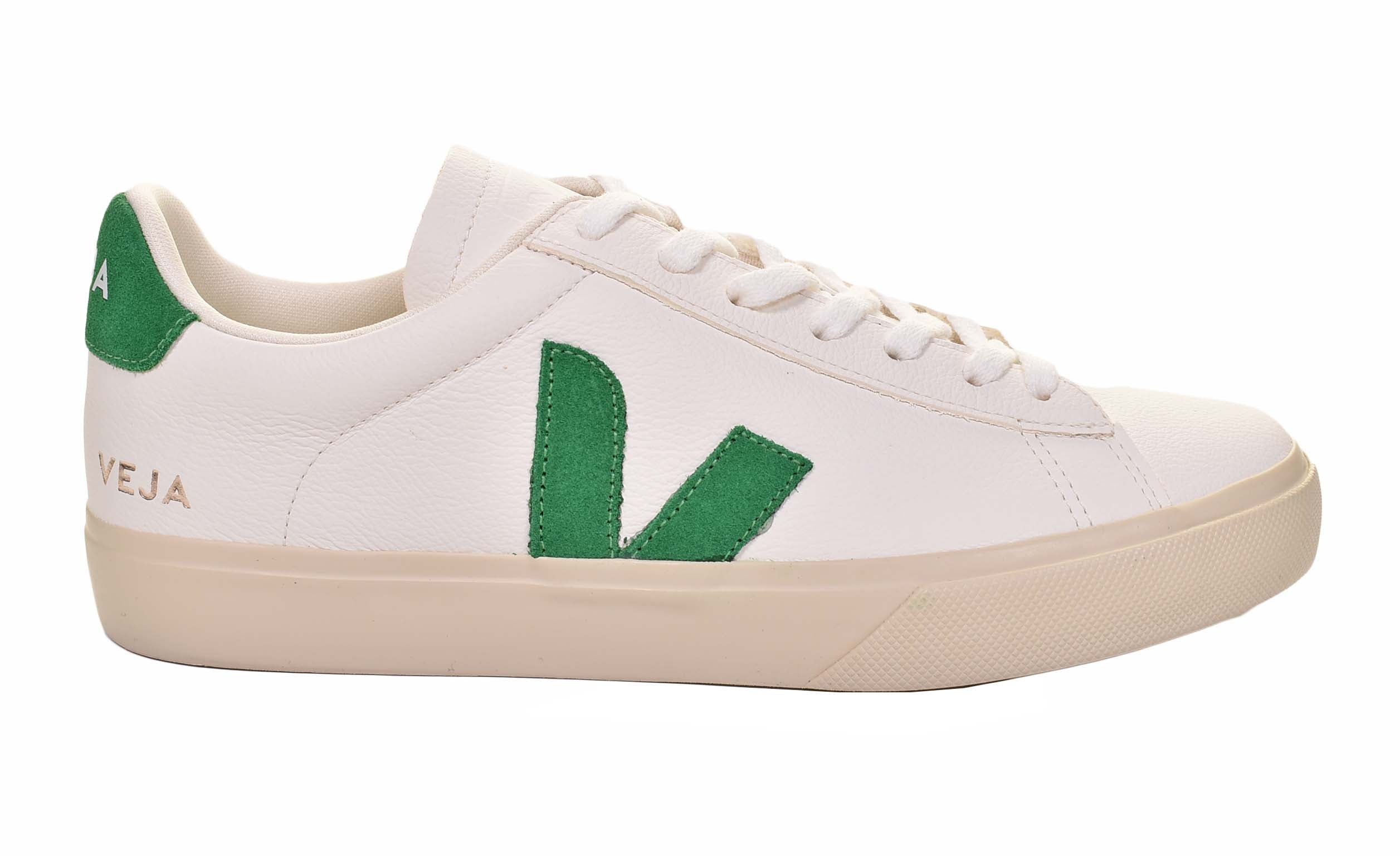 Mens Veja Campo Chromefree White and Green