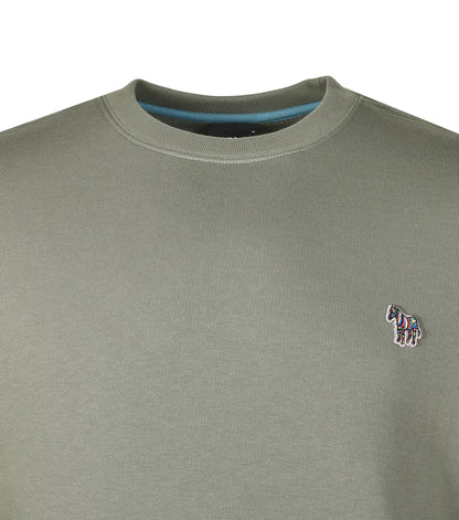 Zebra Crew Sweatshirt Green