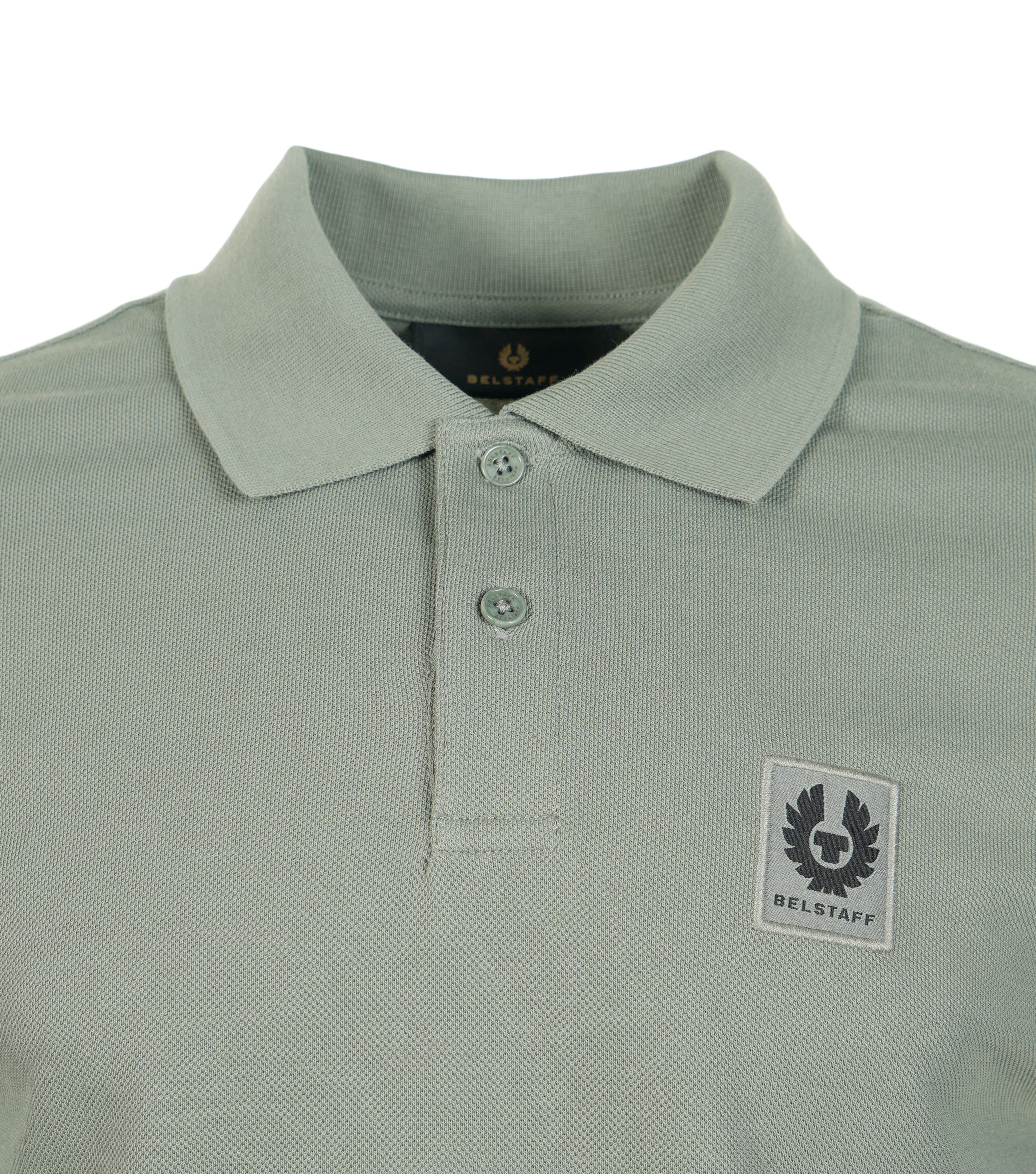 Long Sleeve Polo Shirt Sage Green
