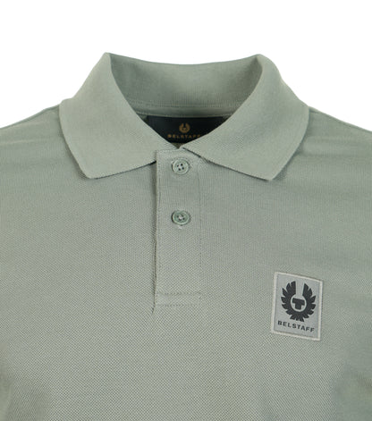 Long Sleeve Polo Shirt Sage Green
