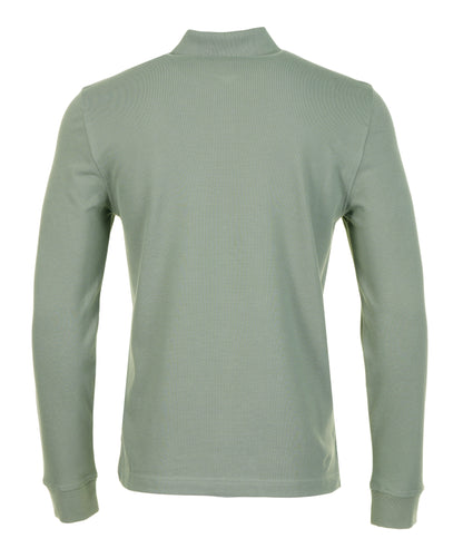 Long Sleeve Polo Shirt Sage Green