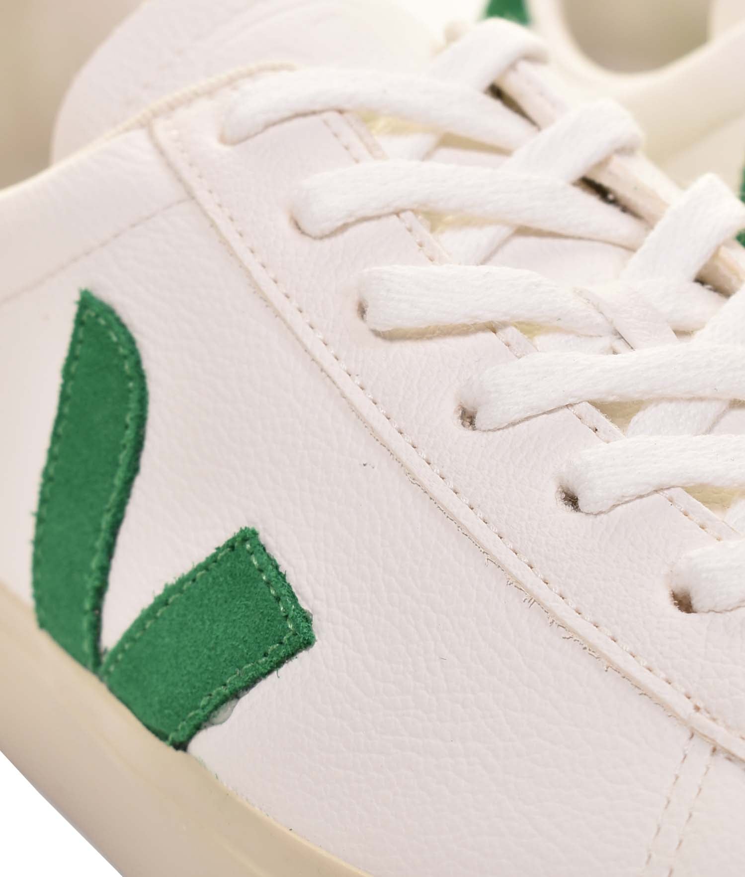 Campo Chromefree Leather Trainers Extra White Emeraude