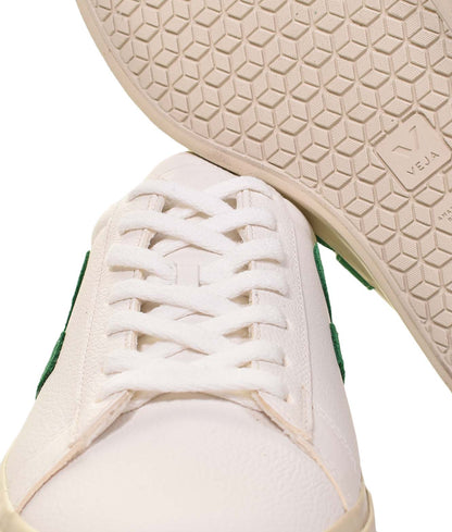 Campo Chromefree Leather Trainers Extra White Emeraude