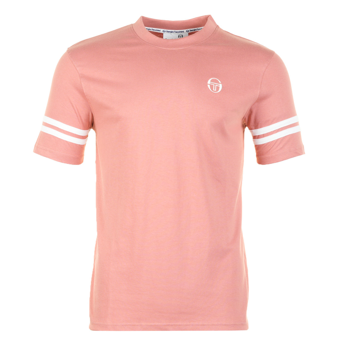 Grello Crew Neck T Shirt Light Mahogany / White