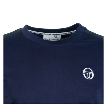 Grello Crew Neck T Shirt Maritime Blue Orange Pepper