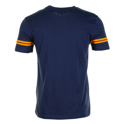Grello Crew Neck T Shirt Maritime Blue Orange Pepper