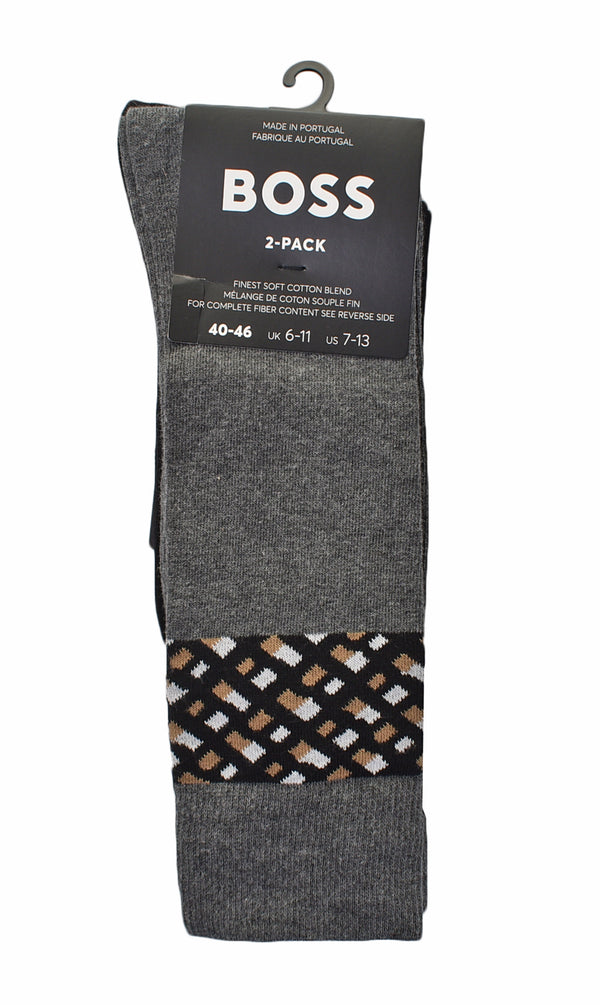 2 Pack RS Mono Block Socks Medium Grey