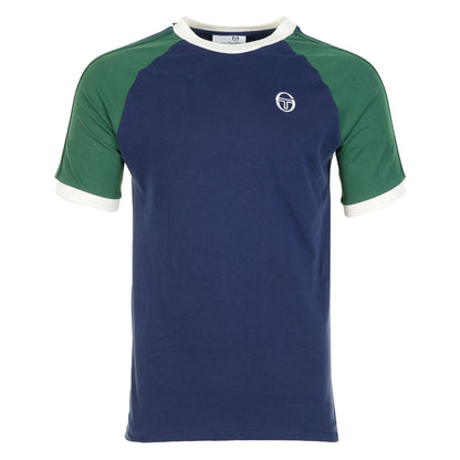 Short Sleeve Hadow Ringer T Shirt Maritime Blue Eden