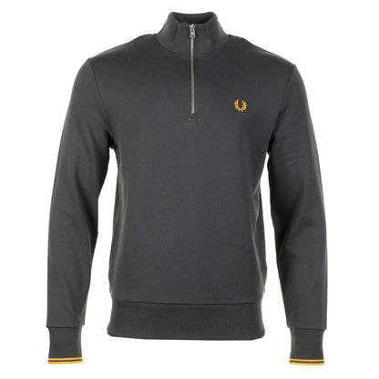 Half Zip Sweatshirt Anchor Grey / Golden Yellow