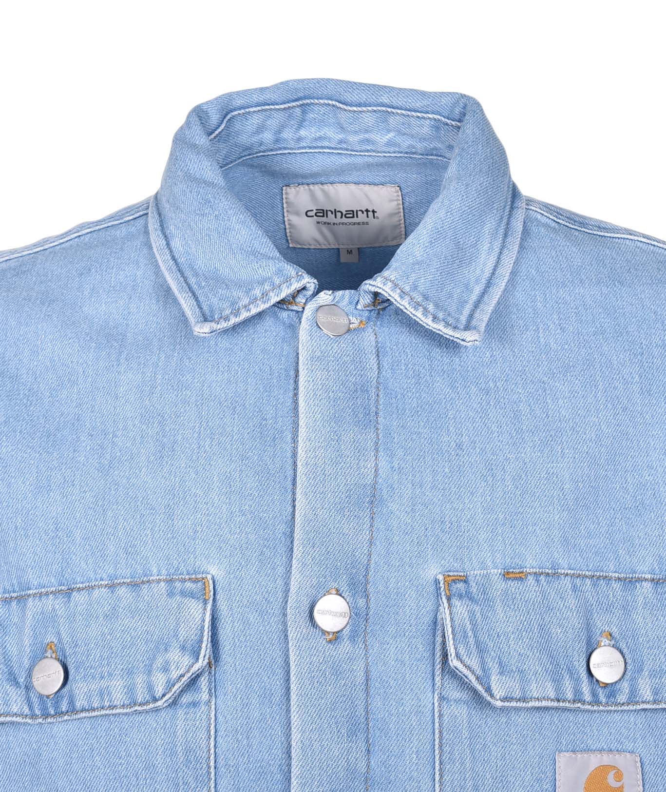 Harvey Denim Shirt Jacket Blue Stone Bleach